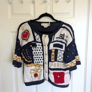 Vintage the eagle's eye Paris Cardigan size L